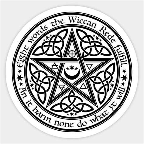 Wiccan Rede Sticker Wiccan Rede Wiccan Coloring Stickers