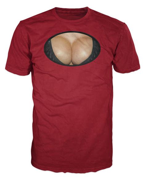 big boobs cleavage funny joke prank titties party unisex t shirt in t shirts from men s clothing