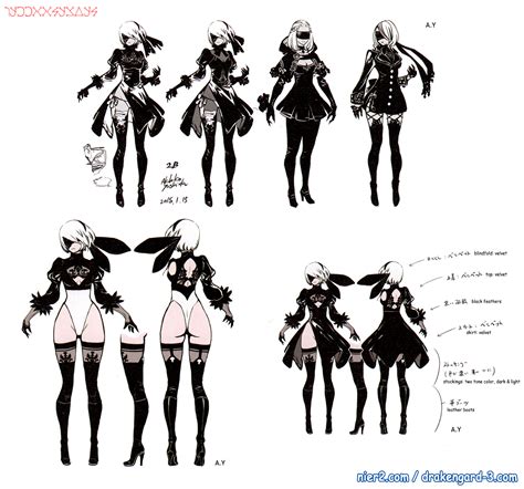 2b Concept Art Nier Automata Fantasy Character Art Female Character