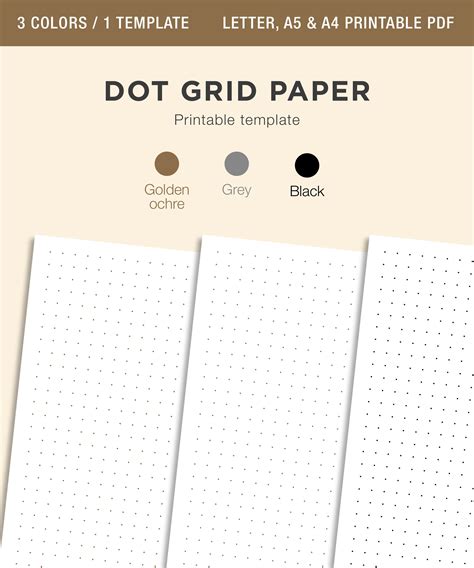 Calendars Planners Paper Party Supplies Printable Dotted Pages Planner Pages Dot Grid