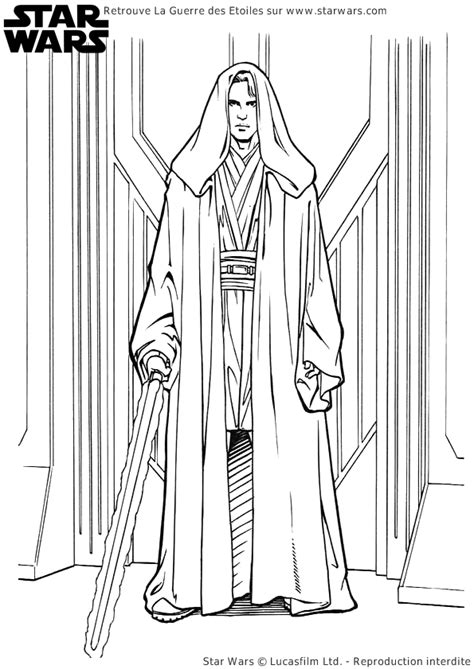 Coloriage star wars , maitre yoda et les chevaliers jedi. Coloriage Star Wars Obi-Wan Kenobi