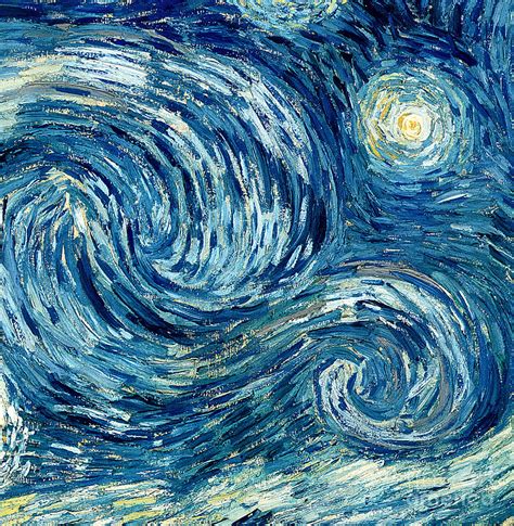 Detail Of The Starry Night Painting By Vincent Van Gogh Pixels