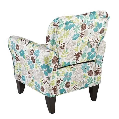 It has a pine construction upholstered in soft fabric, and its square arms and simple design make it a great complement to modern interiors. Southern Enterprises Madigan Accent Arm Chair in Floral ...