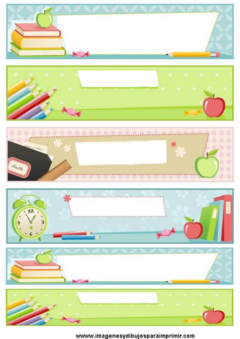 Three Banners With Books Pencils And An Apple On The Top One Is Blank