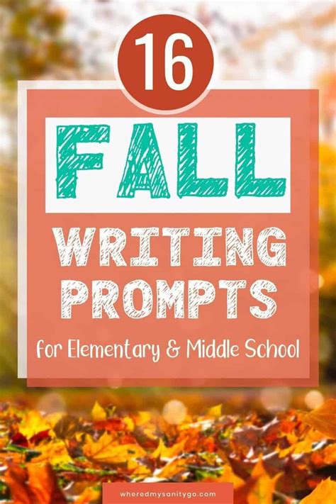 20 Fall Writing Prompts For Kids Elementary And Middle School Journals
