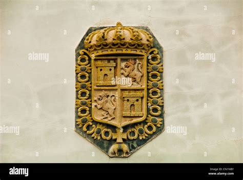 Coat Of Arms Of St Augustine Bas Relief Sculpture Over Doorway In