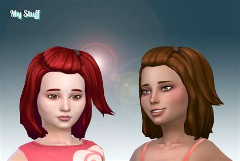 Mystufforigin Melanie Hair V2 For Girls Sims 4 Hairs