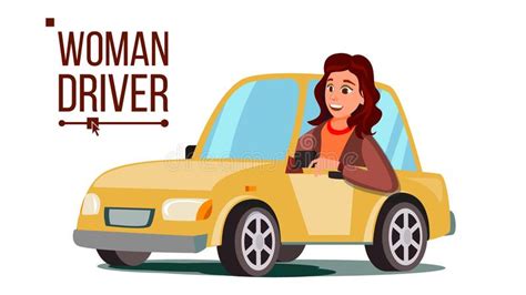 Driver People Vector Man Woman Sitting In Modern Automobile Buy A