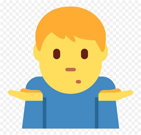 Man Shrugging Emoji Clipart Man Shrugging Emoji Shrug Emoji Free Transparent Emoji