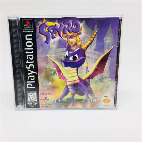 Spyro The Dragon Sony Playstation 1 1998 Complete Game Black Label