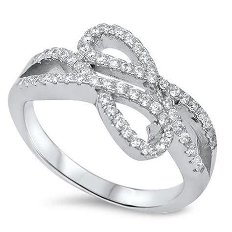 promise double infinity ring crisscross twisted kont crossover double infinity pave russian