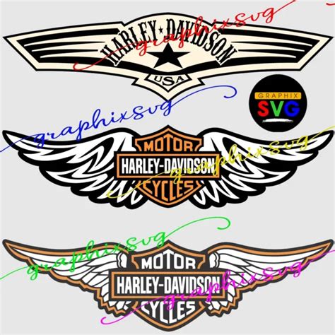Harley Davidson Wings Svg Eps Png Motor Cyclebike Ridelayered