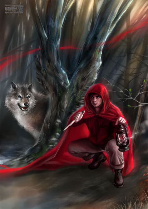 red riding hood wolf red