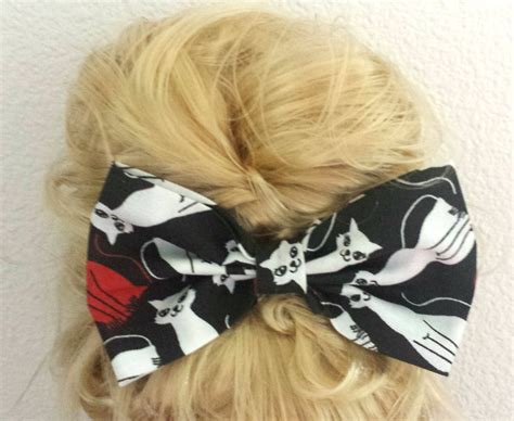 Adorable Cat Hair Bow Hair Accessory Clip By Mystiicsonestopshop