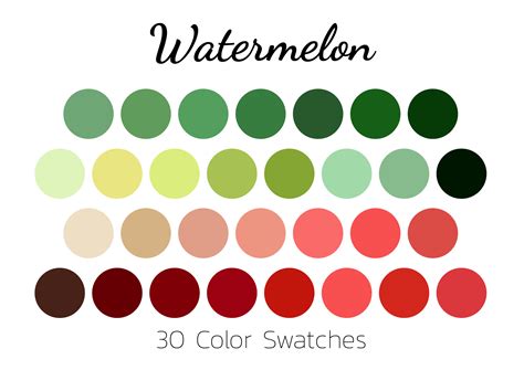 Color Palette Swatches Watermelon Graphic By Rujstock Creative Fabrica