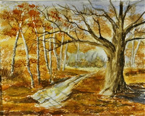 Oak Tree Autumn Woodland Fall Painting Silver Birch Jim Etsy
