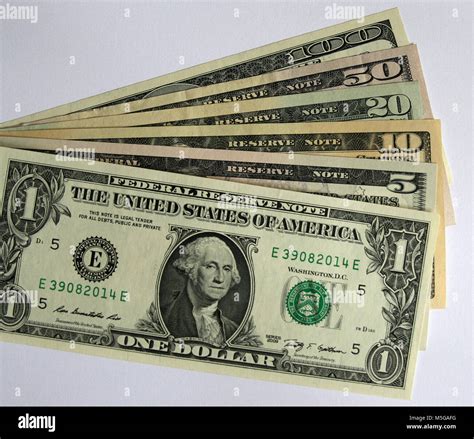 Different Dollar Bills United States Of America Stock Photo Alamy