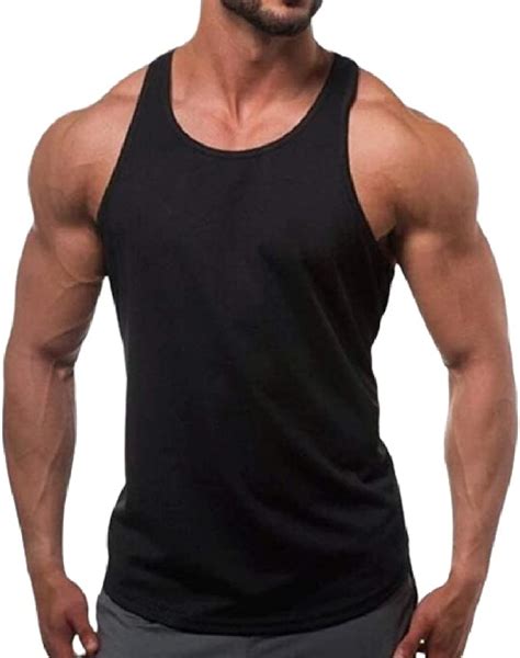 Fubotevic Men Bodybuilding Fashion Sleeveless Workout Stringer Tank