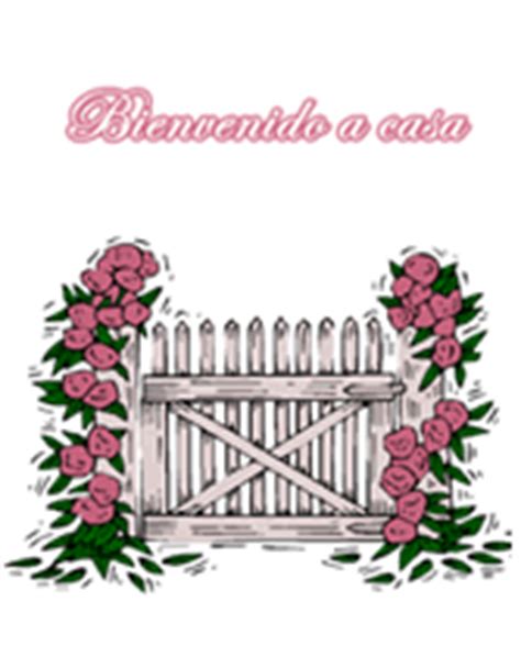 printable spanish greeting cards bienvenido  casa