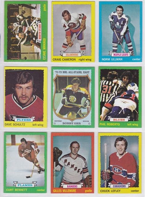 1973 74 Topps Complete Hockey Card Set By Americansportscards