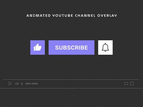 Purple Animated Youtube Subscribe Channel Overlay Youtube Etsy