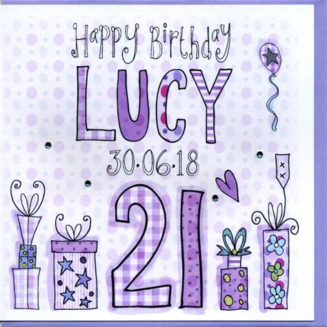 The large, festive number 21 is made out of cheerful pink flowers guaranteed to make the receiver smile wide with pleasure! 21st birthday card by claire sowden design ...