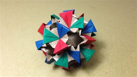 Modular Origami Kusudama Spike Ball Sonobe 30units Youtube