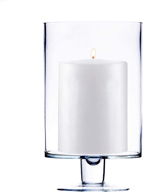 Cys Excel Glass Hurricane Pillar Candle Holder H10 W6 Multiple