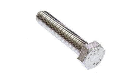 Plain Stainless Steel Hex Hex Bolt M12 X 60mm Rs