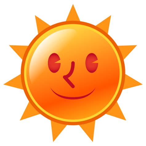 Sun With Face Emoji For Facebook Email And Sms Id 1567 Uk