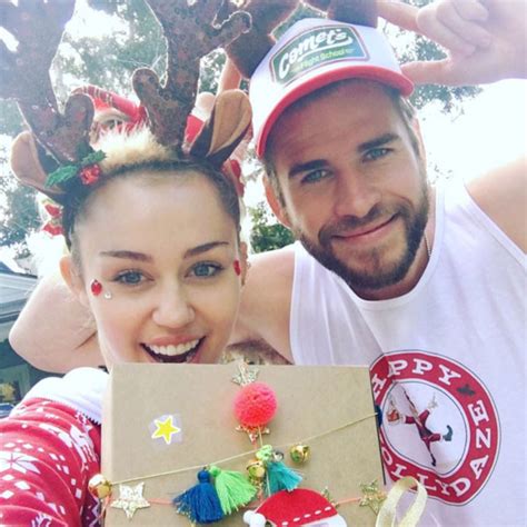 Miley Cyrus Shows Off Her Christmas T From Liam Hemsworth E