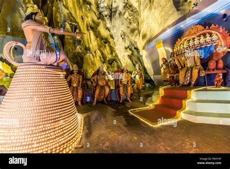 Inside The Ramayana Cave At Batu Caves Attraction Kuala Lumpur Malaysia