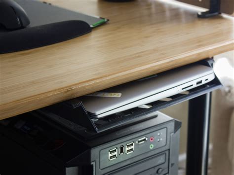 Under Desk Laptop Storage Shelf Custom Fit To Your Laptop Etsy