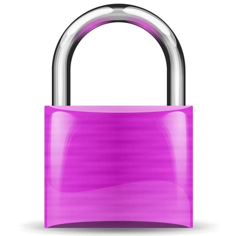 Free Clip Art Padlock Violet By Anonymous