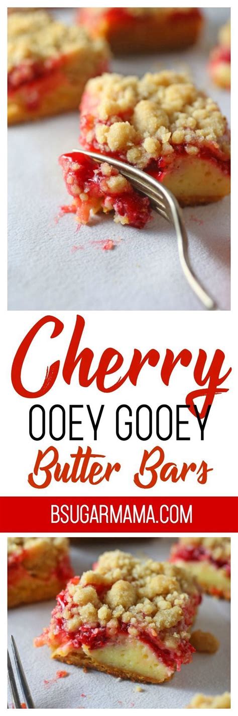 Cherry Ooey Gooey Bars Recipe Brown Sugar Food Blog Recipe