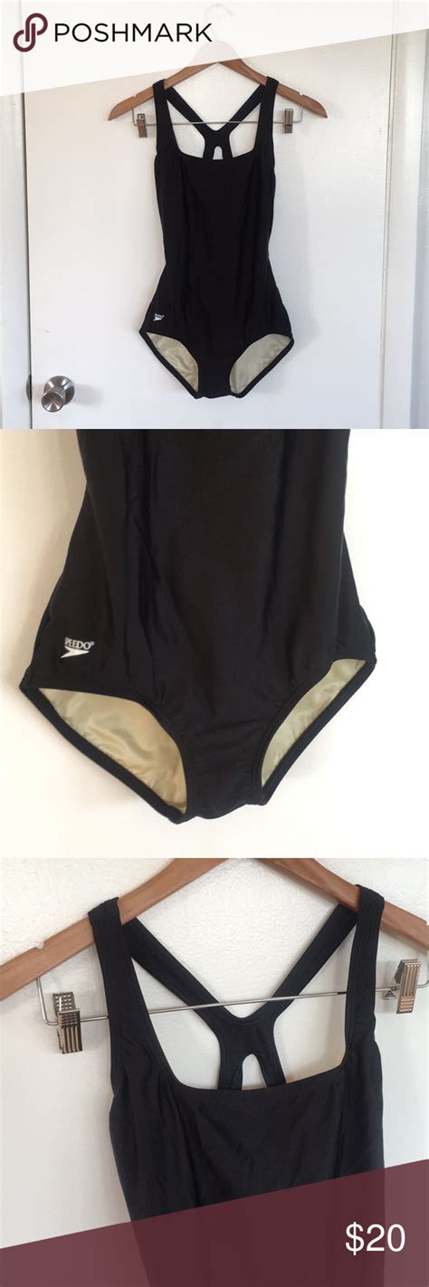 Classic Black Speedo Swimsuit Bathing Suit Sz 8 Speedo Swimsuits