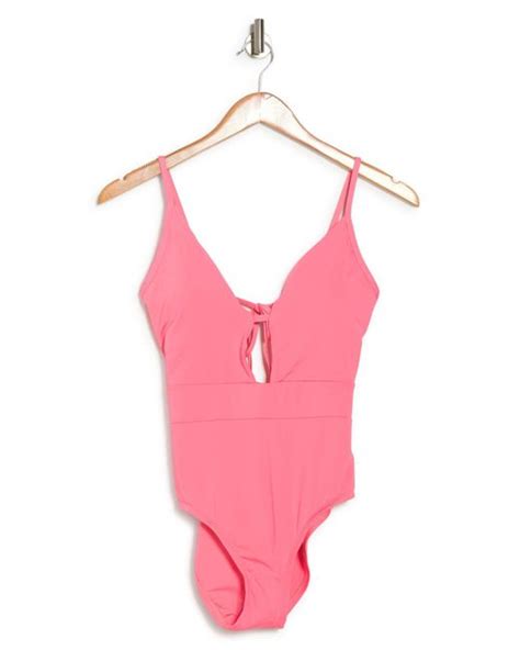 Becca Color Code Plunge One Piece Swimsuit In Coral Crush At Nordstrom