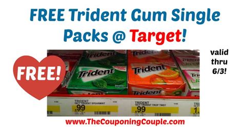 Free Trident Gum Single Packs Target Gum Trident Target