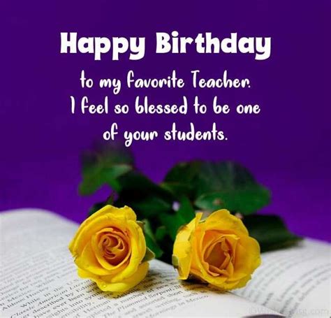 99 Birthday Wishes For Teacher