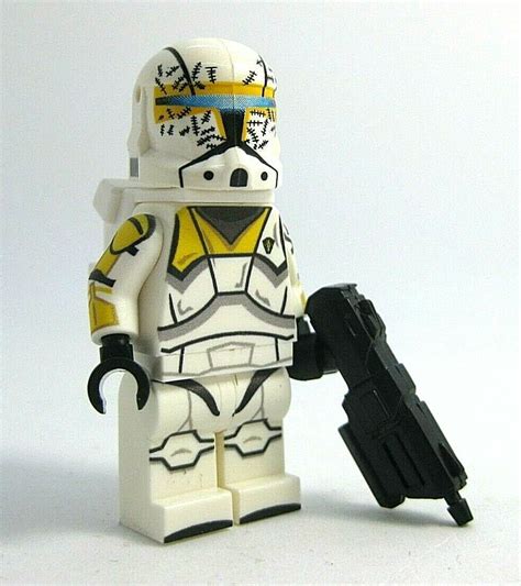 Lego Commando Gregor Minifigure Helmet Pistol Custom Printed Body