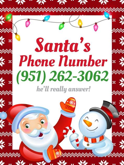 Santas Phone Number How To Call Santa Claus Christmas Eve