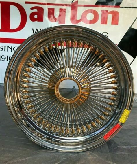 New Dayton Wire Wheels 16 X 9 Gold Hub And Nips Standard Serialized