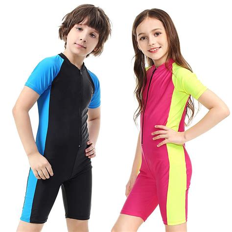 Sbart Kids Swimwear One Piece Boys Swimsuit Short Sleeve Children For