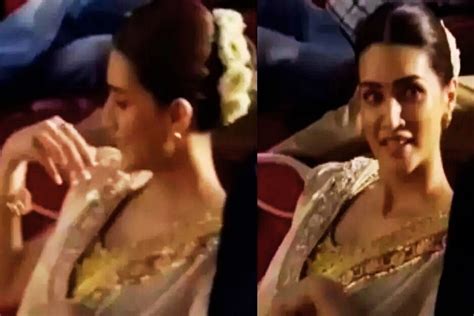 Viral Kriti Sanon Sitting On Ground At The Premiere Of Adipurush In This Video Bharat Express