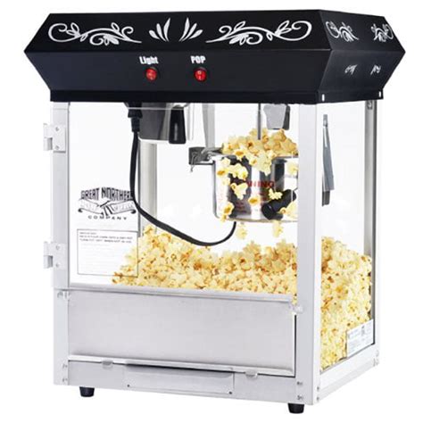 6111 Great Northern Popcorn Black Foundation Top Popcorn Popper Machine