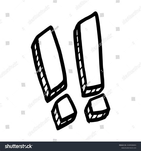 D Retro Exclamation Mark Comic Art Stock Vector Royalty Free Shutterstock