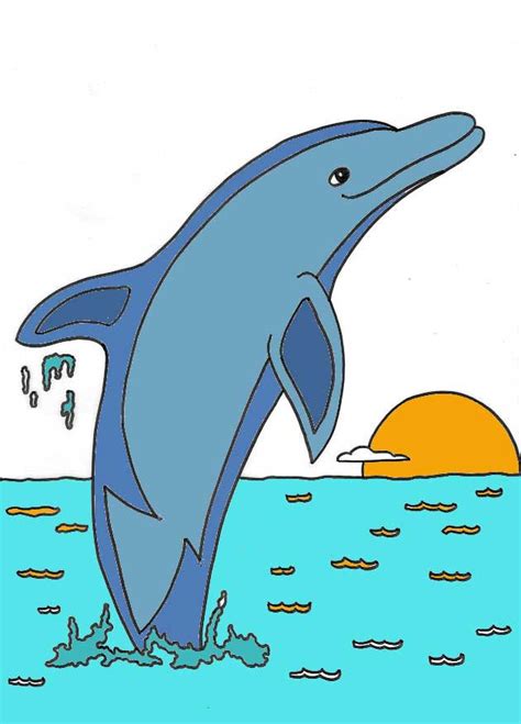 Coloring Pages Dolphins Jumping Coloringpages2019