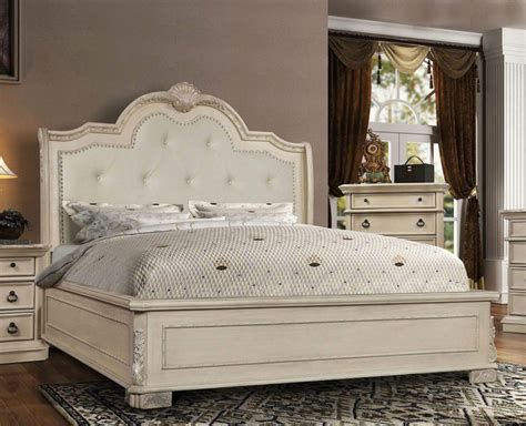 Cherry Bonded Leather Queen Bed Imperial Mcferran B3000 Q Traditional