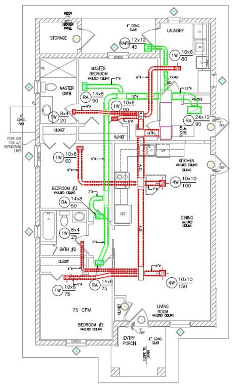 Hvac Duct Residential Hvac Duct Layout