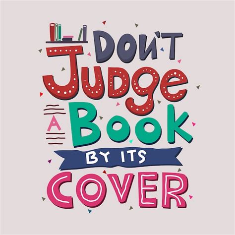 Don T Judge A Book By Its Cover Vector Premium Download